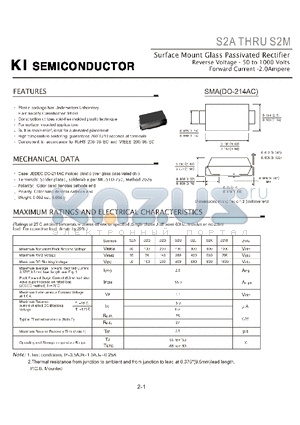S2M datasheet - Surface Mount Glass Passivated Rectifier