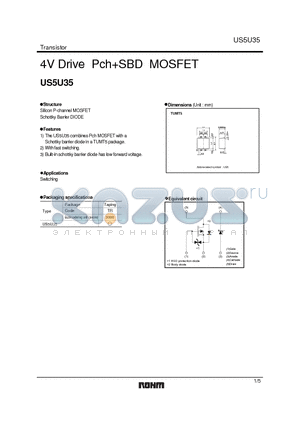 US5U35 datasheet - 4V Drive PchSBD MOSFET