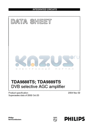 TDA9888TS datasheet - DVB selective AGC amplifier