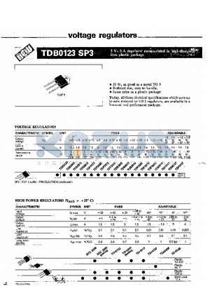 TDB0117 datasheet - 5V-3A regulator encapsulated in high-dissipation plastic package