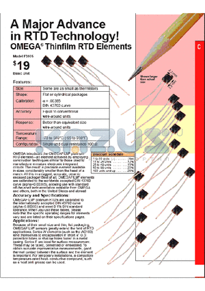 W2122 datasheet - A Major Advance in RTD Technology