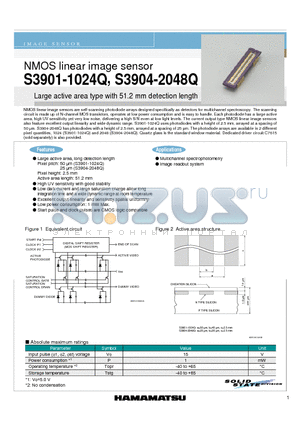 S3901-2048Q datasheet - NMOS Linear image sensor