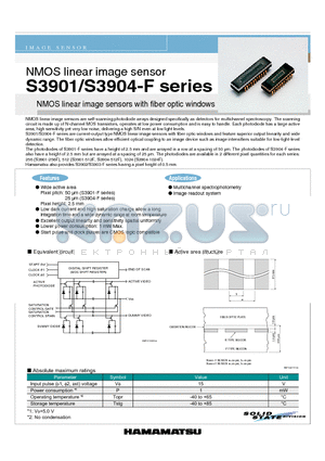 S3904-1024F datasheet - NMOS Linear image sensor