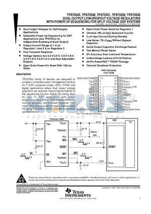 TPS70302 datasheet - DUAL-OUTPUT LOW-DROPOUT VOLTAGE REGULATORS WITH POWER UP SEQUENCING FOR SPLIT VOLTAGE DSP SYSTEMS