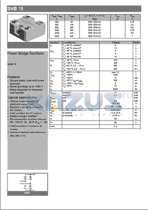 SKB1514A2 datasheet - Power Bridge Rectifiers