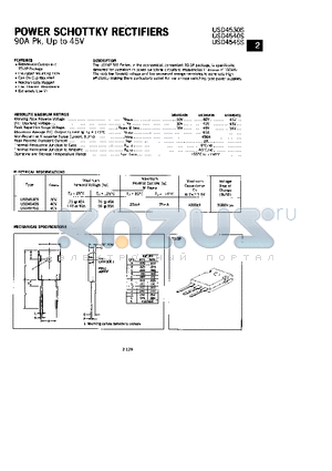 USD4540S datasheet - POWER SCHOTTKY RECTIFIERS