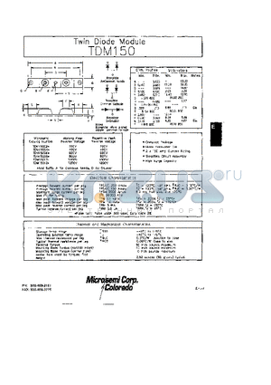 TDM15002 datasheet - Twin  Diode Module