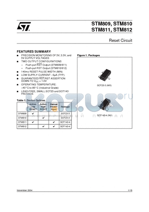 STM809MW16F datasheet - Reset Circuit