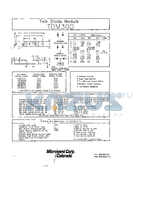 TDM300 datasheet - Twin  Diode Module