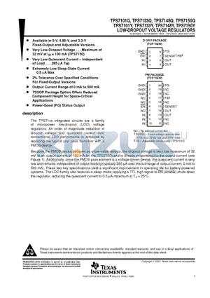 TPS7101Q_08 datasheet - LOW-DROPOUT VOLTAGE REGULATORS