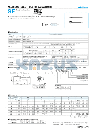 USF1V680MDD datasheet - ALUMINUM ELECTROLYTIC CAPACITORS