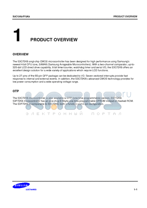 S3C72K8 datasheet - singl-chip CMOS microcontroller