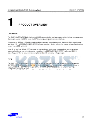 S3C72M7 datasheet - single-chip CMOS microcontroller