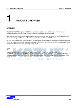 S3C72N8 datasheet - single-chip CMOS microcontroller