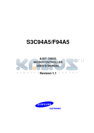 S3F94A5 datasheet - 8-BIT CMOS MICROCONTROLLER