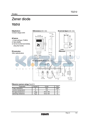 TDZ12 datasheet - Zener diode
