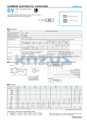 USV1A470MFD datasheet - ALUMINUM ELECTROLYTIC CAPACITORS