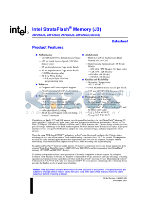 TE28F128J3C-120 datasheet - Intel StrataFlash^ Memory