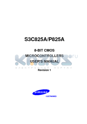 S3P825 datasheet - 8-BIT CMOS MICROCONTROLLERS