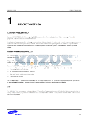 S3P9688 datasheet - 8-bit single-chip CMOS microcontrollers