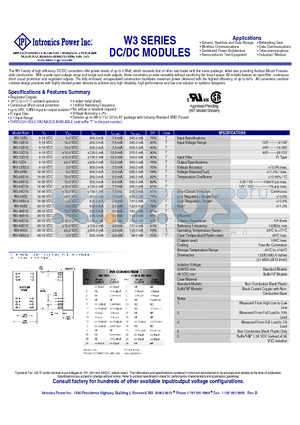 W3-12S15 datasheet - DC/DC MODULES