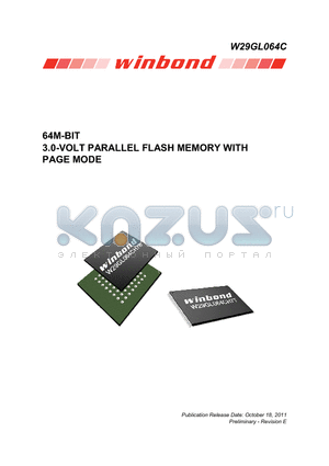 W29GL064CT7S datasheet - 64M-BIT 3.0-VOLT PARALLEL FLASH MEMORY WITH PAGE MODE