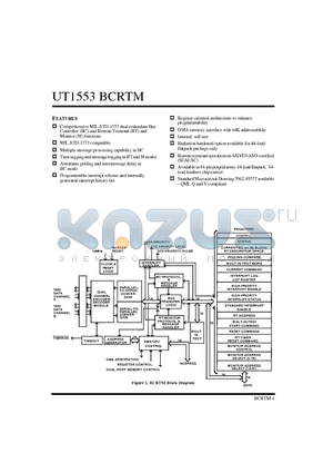 UT1553B/BCRTM-ACXC datasheet - BCRTM