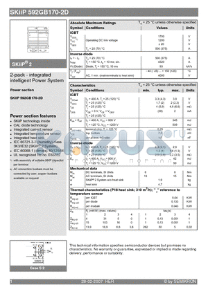 SKIIP592GB170-2D_07 datasheet - 2-pack - integrated intelligent Power System