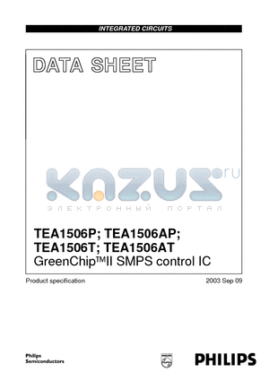 TEA1506AT datasheet - GreenChip SMPS control IC