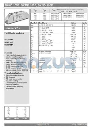 SKKD105F10 datasheet - Fast Diode Modules