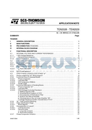 TEA2028 datasheet - APPLICATION NOTE