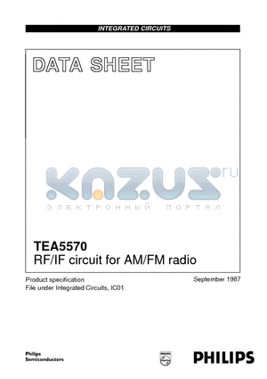 TEA5570 datasheet - RF/IF circuit for AM/FM radio