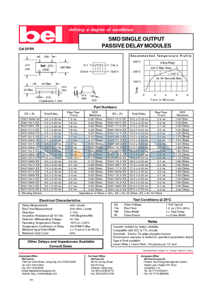 S407-03.5-55 datasheet - SMD SINGLE OUTPUT PASSIVE DELAY MODULES