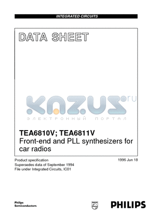 TEA6811V datasheet - Front-end and PLL synthesizers for car radios