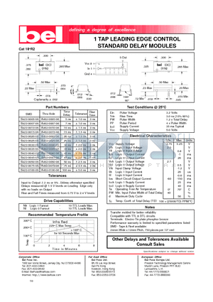 S423-0030-06 datasheet - 1 TAP LEADING EDGE CONTROL STANDARD DELAY MODULES