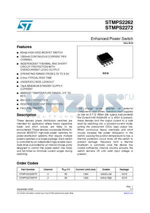 STMPS2262MTR datasheet - Enhanced Power Switch