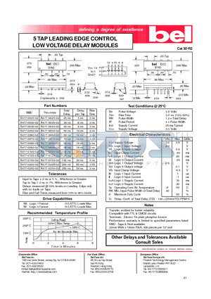 S477-0030-02 datasheet - 5 TAP LEADING EDGE CONTROL LOW VOLTAGE DELAY MODULES