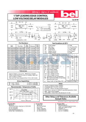 S477-0080-06 datasheet - 1 TAP LEADING EDGE CONTROL LOW VOLTAGE DELAY MODULES