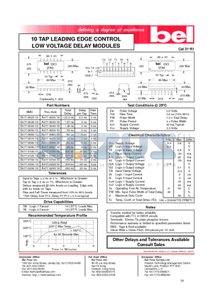 S477-0125-10 datasheet - 10 TAP LEADING EDGE CONTROL LOW VOLTAGE DELAY MODULES