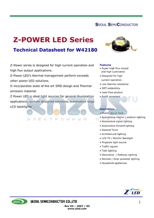 W42180 datasheet - Z-POWER LED