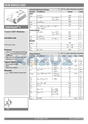 SKM800GA126D_06 datasheet - Trench IGBT Modules