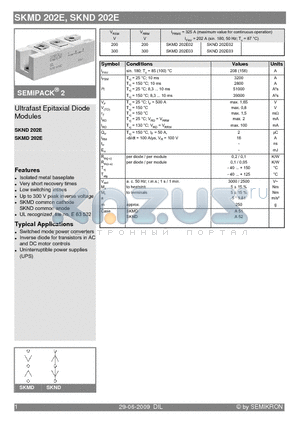 SKMD202E datasheet - Ultrafast Epitaxial Diode