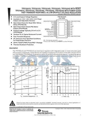 TPS75401Q datasheet - FAST-TRANSIENT-RESPONSE 2-A LOW-DROPOUT VOLTAGE REGULATORS