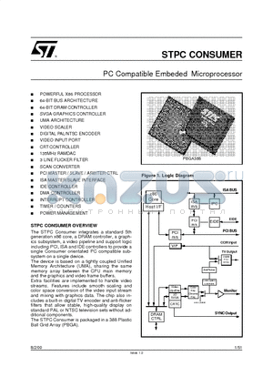 STPC0310BTC3 datasheet - PC Compatible Embeded Microprocessor
