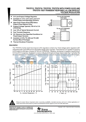 TPS75718KTT datasheet - FAST-TRANSIENT RESPONSE 3-A LOW-DROPOUT VOLTAGE REGULATORS