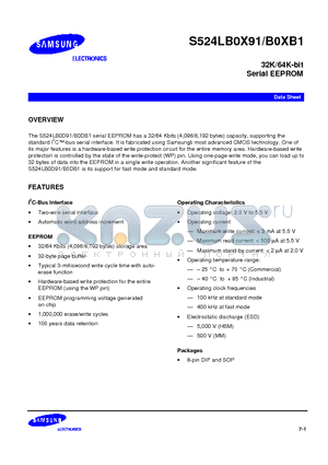 S524LB0XB1 datasheet - 32K/64K-bit Serial EEPROM