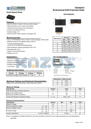 TESDQ5V0 datasheet - Bi-directional ESD Protection Diode
