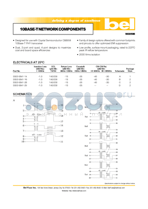 S553-5841-16 datasheet - 10BASE-TNETWORKCOMPONENTS