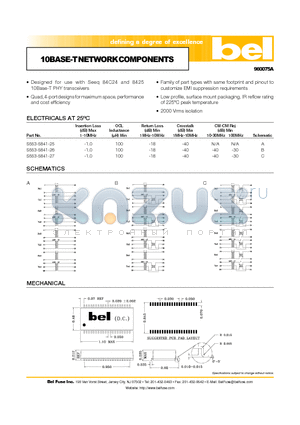 S553-5841-25 datasheet - 10BASE-TNETWORKCOMPONENTS
