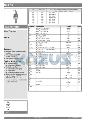 SKT16/18E datasheet - Line Thyristor